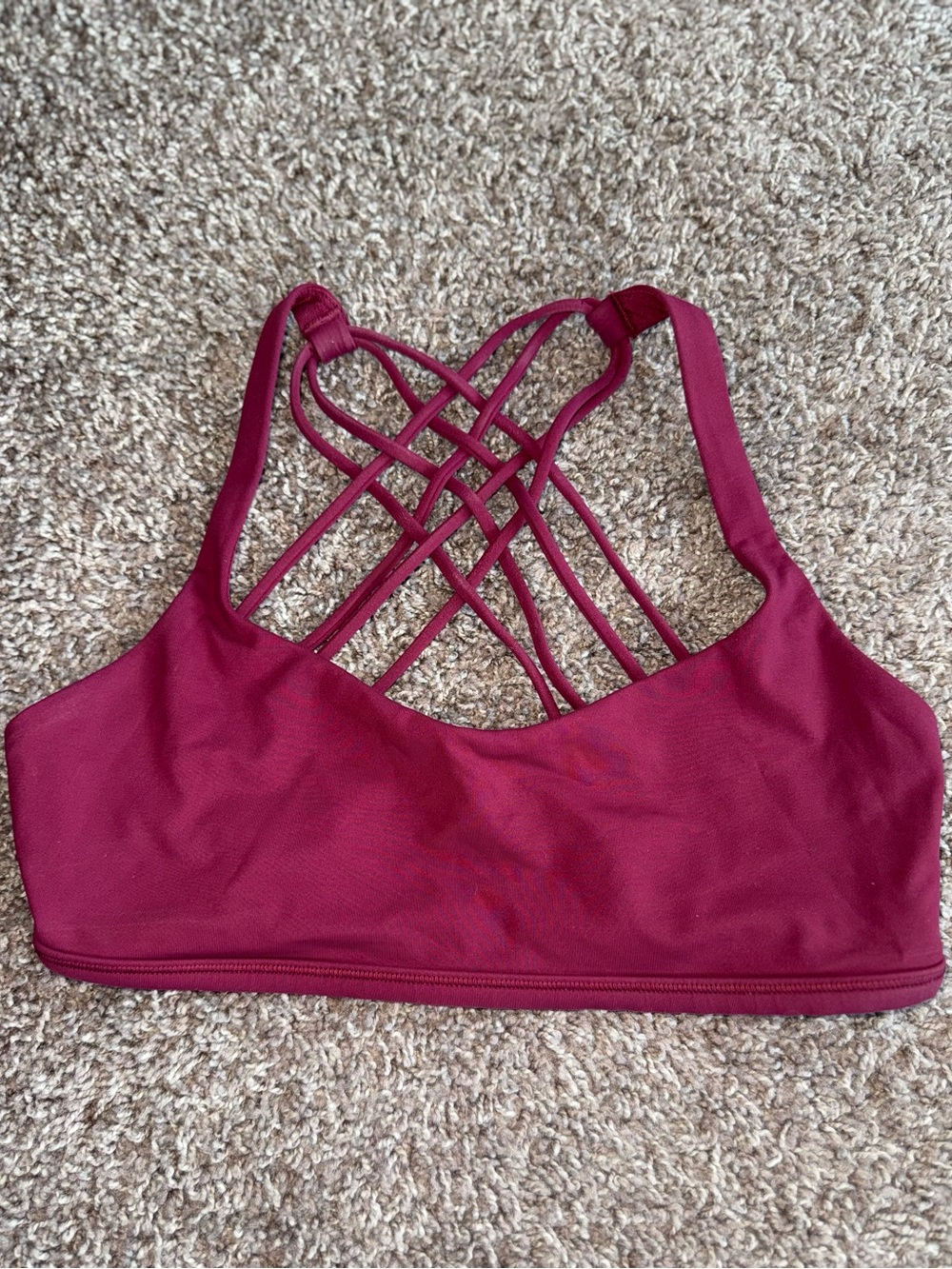 Lululemon Free To Be Wild Sports Bra, Ruby Red